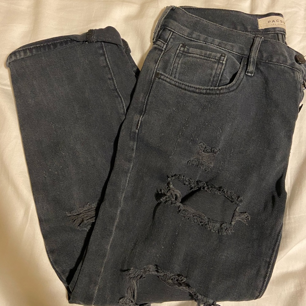 Ripped boyfriend jeans